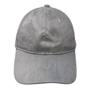 D&Y Strapback Baseball Hat Gray One Size Adjustable Vent Holes Blank